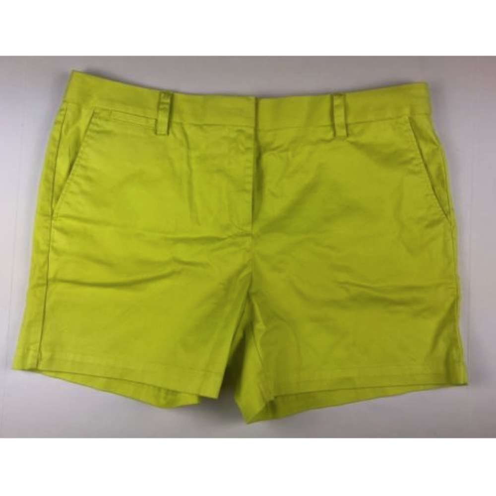 Lands End Chino Shorts 16 Sunlight Lime 5" Inseam